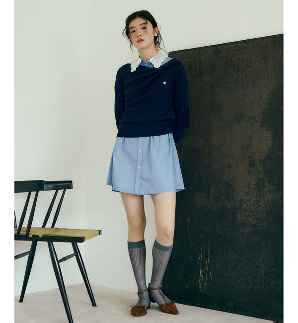 VIS「【POLO BCS】ケーブルドレープトップス/WEB限定カラー」|ニット・セーター|