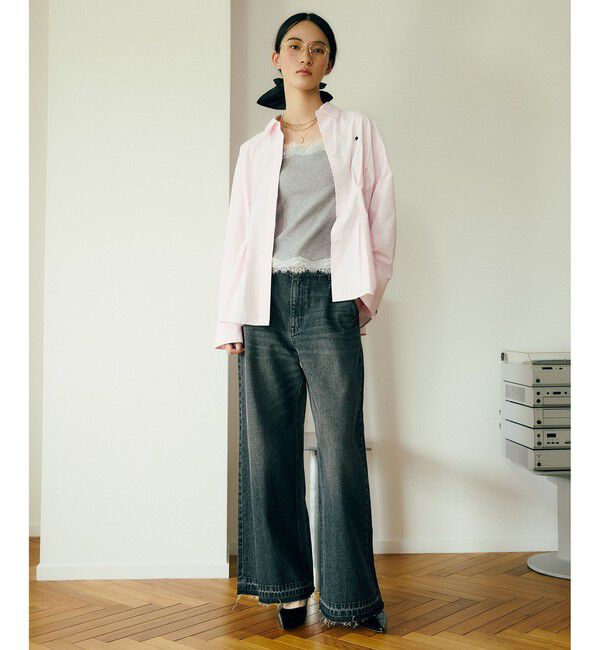 VIS「【POLO BCS】ベルト付きウエストタックシャツ/WEB限定カラー」|シャツ・ブラウス|