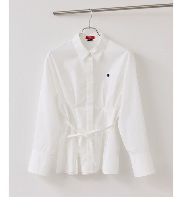 VIS「【POLO BCS】ベルト付きウエストタックシャツ/WEB限定カラー」|シャツ・ブラウス|