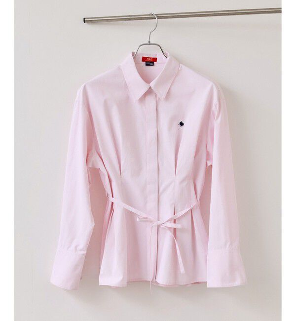 VIS「【POLO BCS】ベルト付きウエストタックシャツ/WEB限定カラー」|シャツ・ブラウス|