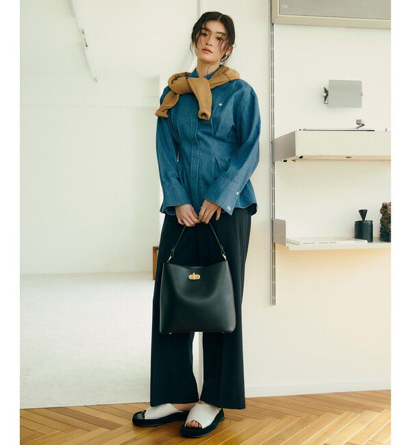 VIS「【POLO BCS】ベルト付きウエストタックシャツ/WEB限定カラー」|シャツ・ブラウス|