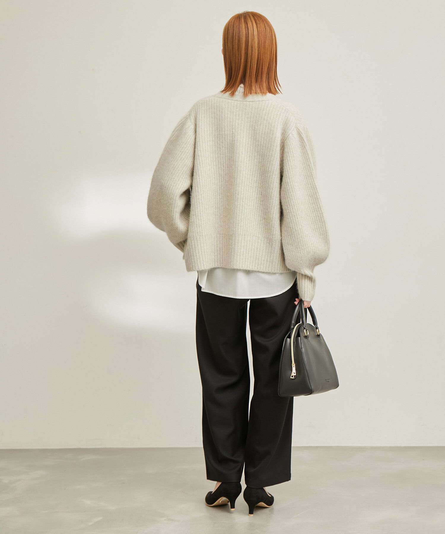 Rope&rsquo;Picnic「【emur/エミュール】FOX混アゼ編ボリューム袖カーディガン」|カーディガン|