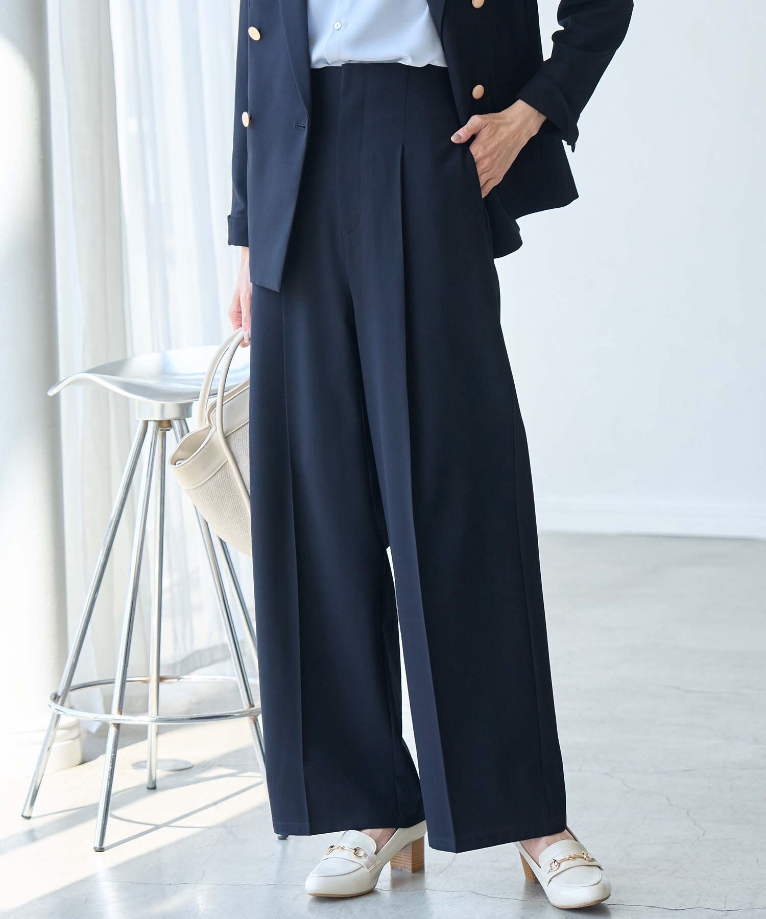 Rope&rsquo;Picnic「ハイウエストセンタープレスパンツ/UVカット・セットアップ対応・リンクコーデ」|その他|