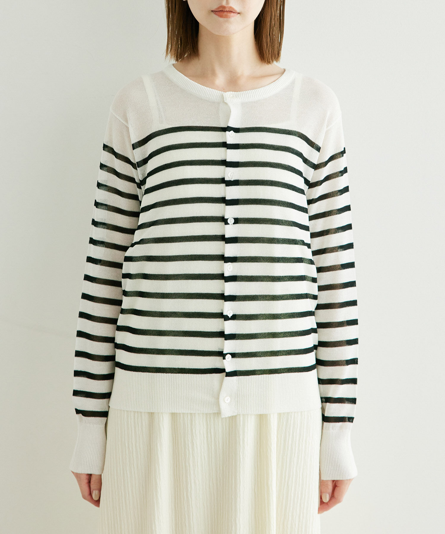 Rope&rsquo;Picnic「シアークルーカーディガン/UVケア・冷感・洗濯機OK」|カーディガン|