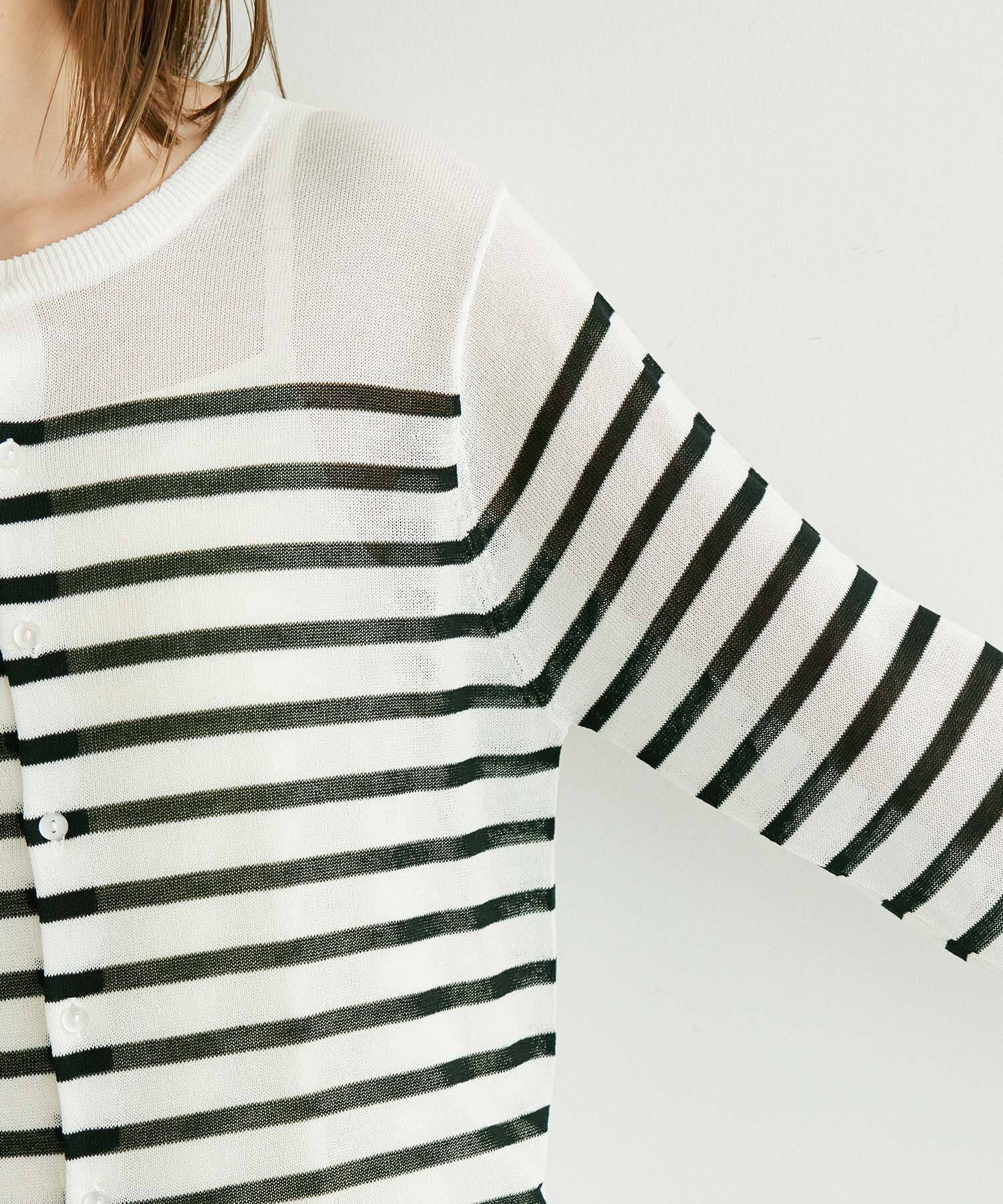 Rope&rsquo;Picnic「シアークルーカーディガン/UVケア・冷感・洗濯機OK」|カーディガン|