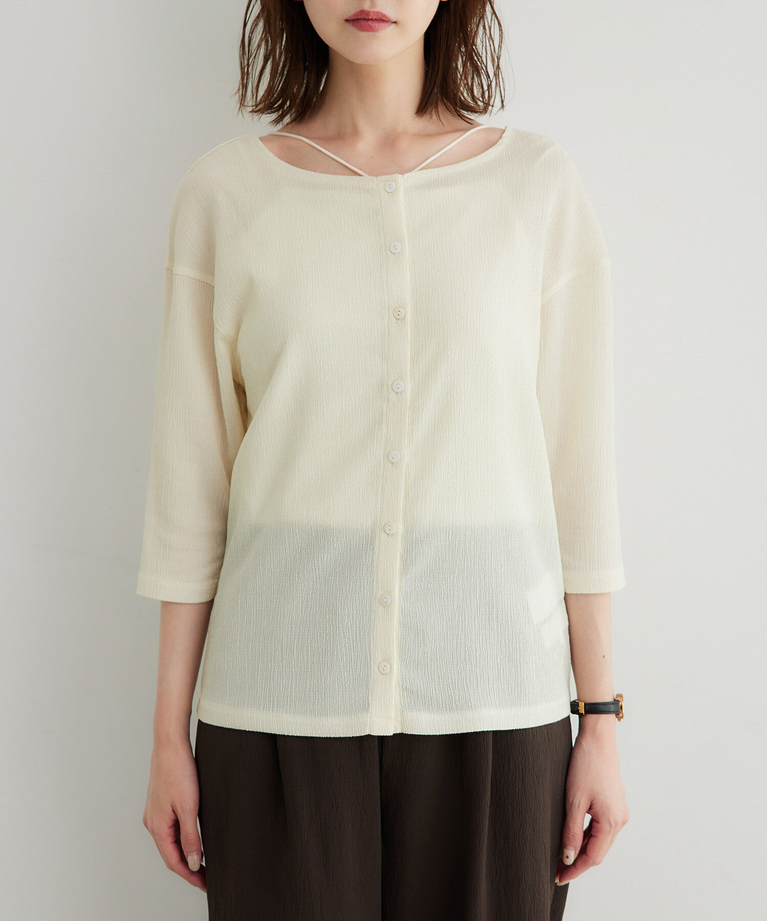 Rope&rsquo;Picnic「2WAY/シアー楊柳カーディガンプルオーバー」|カーディガン|