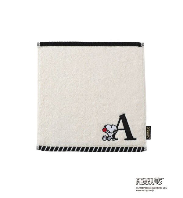 ROPE PICNIC PASSAGE「スヌーピーふわふわイニシャルミニタオル」|ハンカチ|
