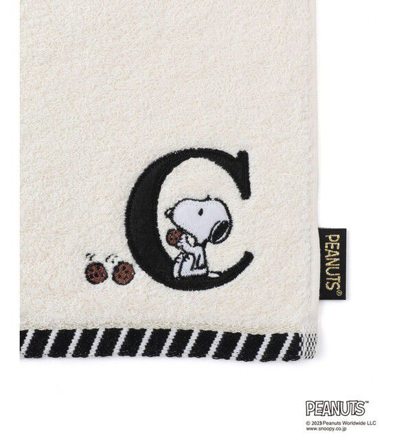 ROPE PICNIC PASSAGE「スヌーピーふわふわイニシャルミニタオル」|ハンカチ|