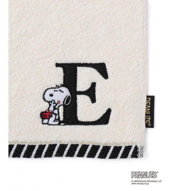 ROPE PICNIC PASSAGE「スヌーピーふわふわイニシャルミニタオル」|ハンカチ|