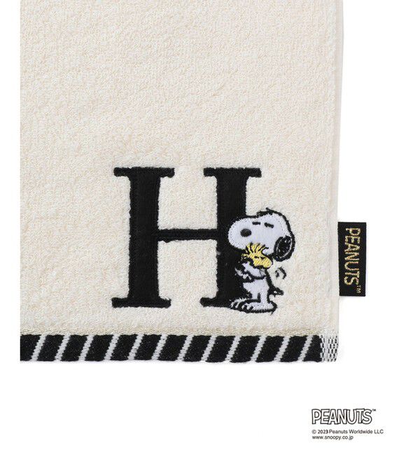 ROPE PICNIC PASSAGE「スヌーピーふわふわイニシャルミニタオル」|ハンカチ|