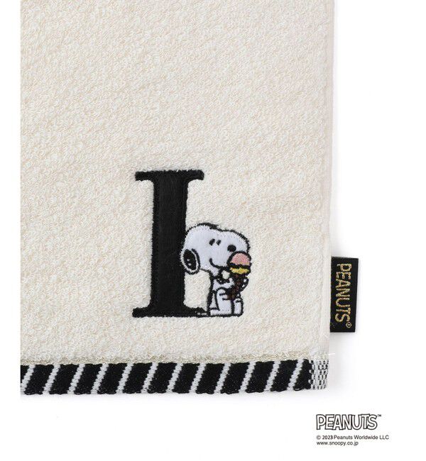 ROPE PICNIC PASSAGE「スヌーピーふわふわイニシャルミニタオル」|ハンカチ|