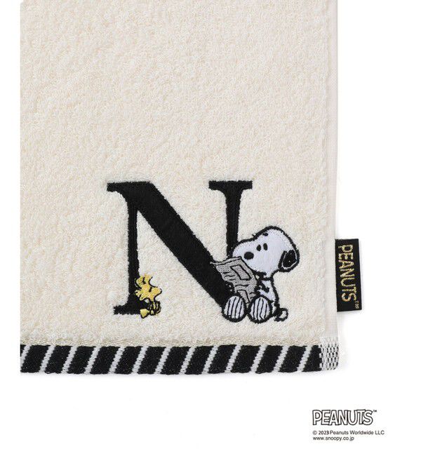 ROPE PICNIC PASSAGE「スヌーピーふわふわイニシャルミニタオル」|ハンカチ|