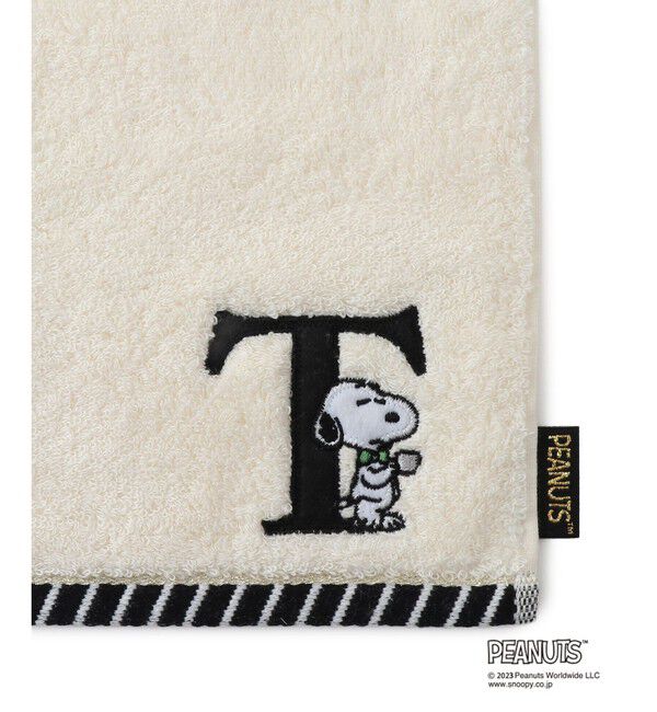 ROPE PICNIC PASSAGE「スヌーピーふわふわイニシャルミニタオル」|ハンカチ|
