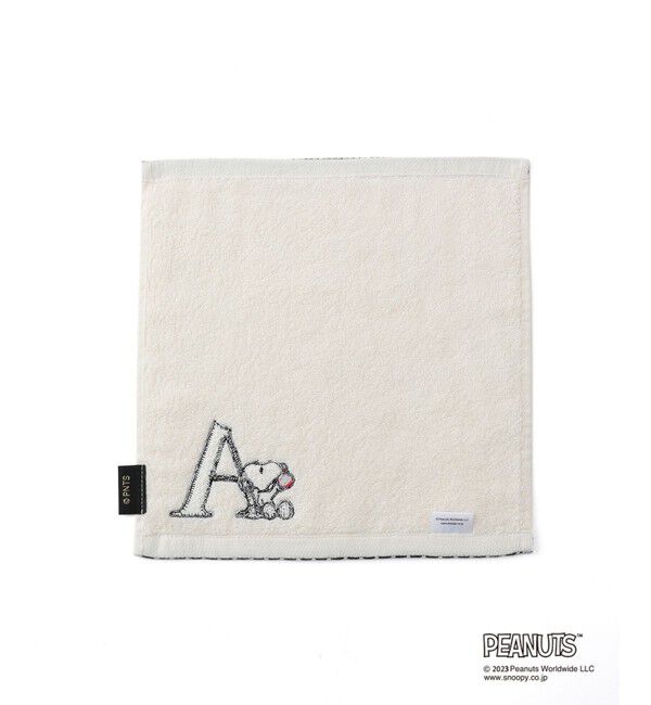ROPE PICNIC PASSAGE「スヌーピーふわふわイニシャルミニタオル」|ハンカチ|