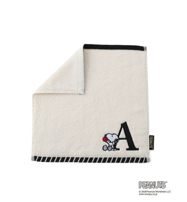 ROPE PICNIC PASSAGE「スヌーピーふわふわイニシャルミニタオル」|ハンカチ|