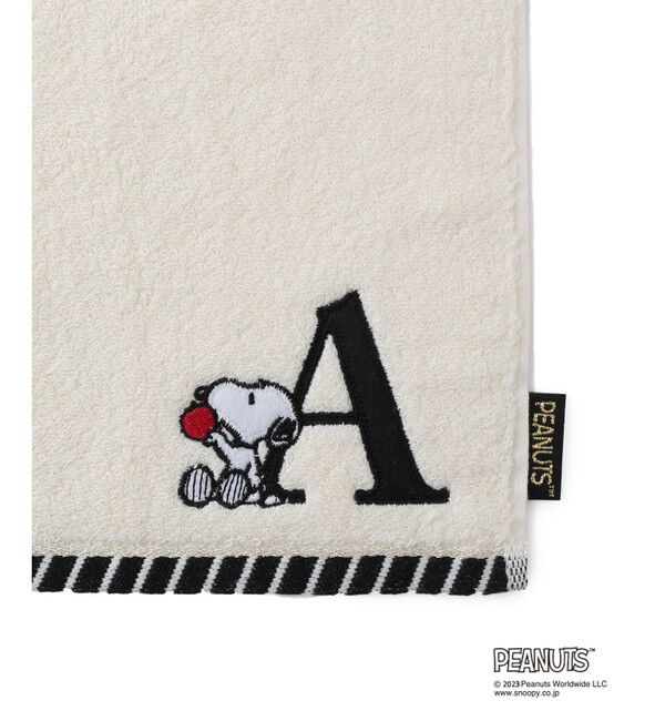 ROPE PICNIC PASSAGE「スヌーピーふわふわイニシャルミニタオル」|ハンカチ|