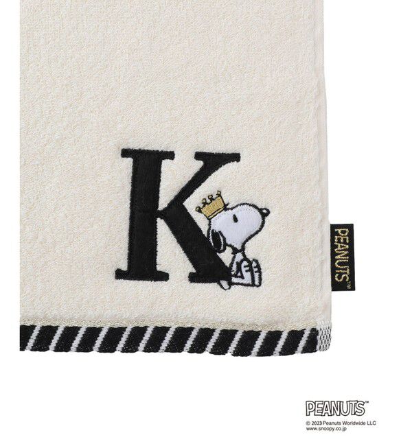 ROPE PICNIC PASSAGE「スヌーピーふわふわイニシャルミニタオル」|ハンカチ|