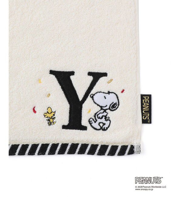 ROPE PICNIC PASSAGE「スヌーピーふわふわイニシャルミニタオル」|ハンカチ|