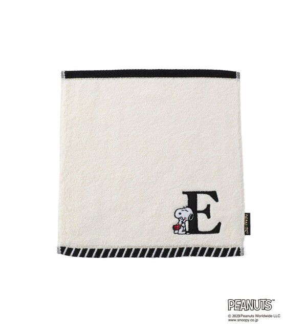 ROPE PICNIC PASSAGE「スヌーピーふわふわイニシャルミニタオル」|ハンカチ|キナリ系(17)