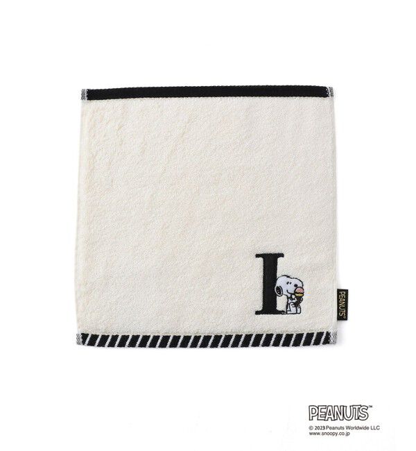 ROPE PICNIC PASSAGE「スヌーピーふわふわイニシャルミニタオル」|ハンカチ|キナリ系(19)