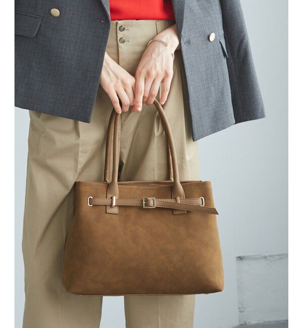 ROPE PICNIC PASSAGE「ベルトデザインクラシックトートバッグ」|トートバッグ|キャメル(25)