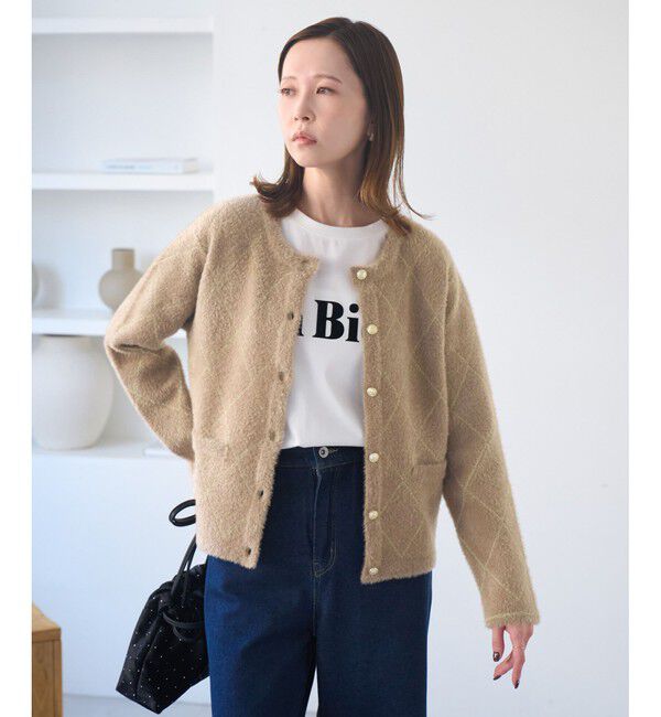 Rope&rsquo;Picnic「ラメフェザーカーディガン」|カーディガン|