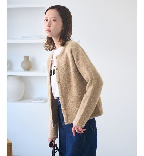 Rope&rsquo;Picnic「ラメフェザーカーディガン」|カーディガン|