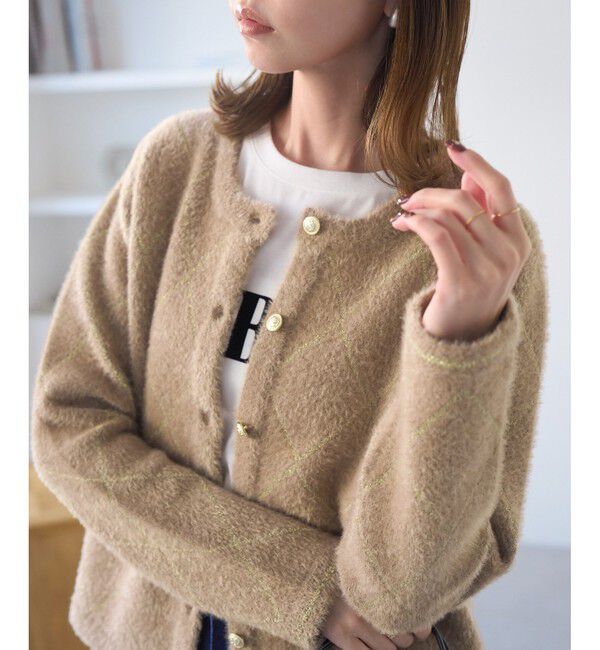 Rope&rsquo;Picnic「ラメフェザーカーディガン」|カーディガン|