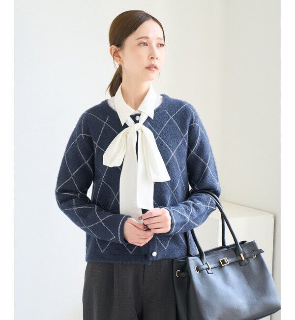 Rope&rsquo;Picnic「ラメフェザーカーディガン」|カーディガン|