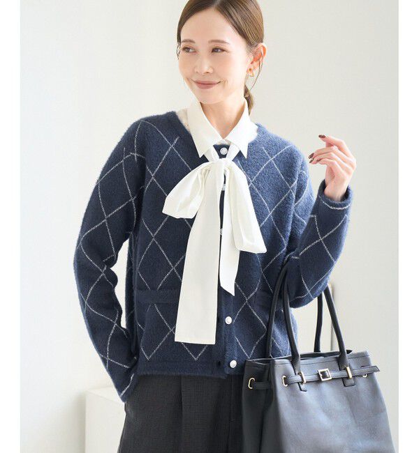 Rope&rsquo;Picnic「ラメフェザーカーディガン」|カーディガン|