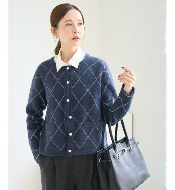 Rope&rsquo;Picnic「ラメフェザーカーディガン」|カーディガン|