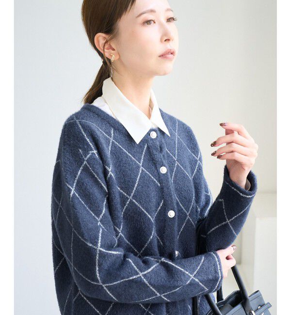 Rope&rsquo;Picnic「ラメフェザーカーディガン」|カーディガン|