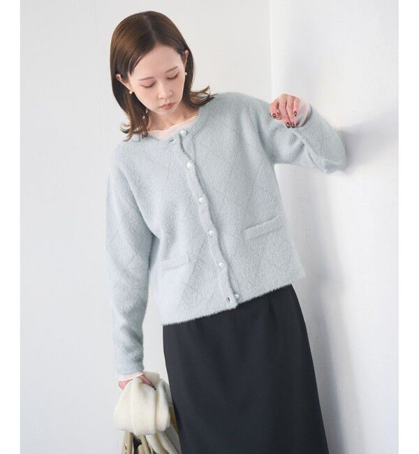 Rope&rsquo;Picnic「ラメフェザーカーディガン」|カーディガン|