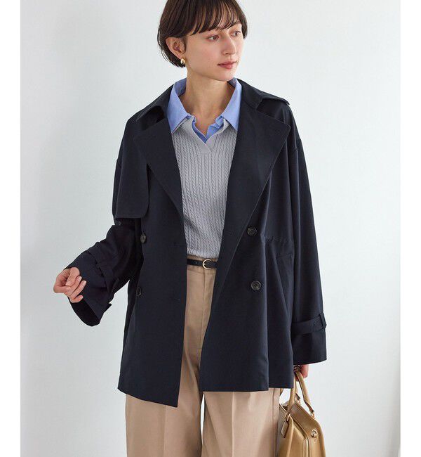 Rope&rsquo;Picnic「ミドル丈トレンチコート/撥水・花粉ガード」|トレンチコート|