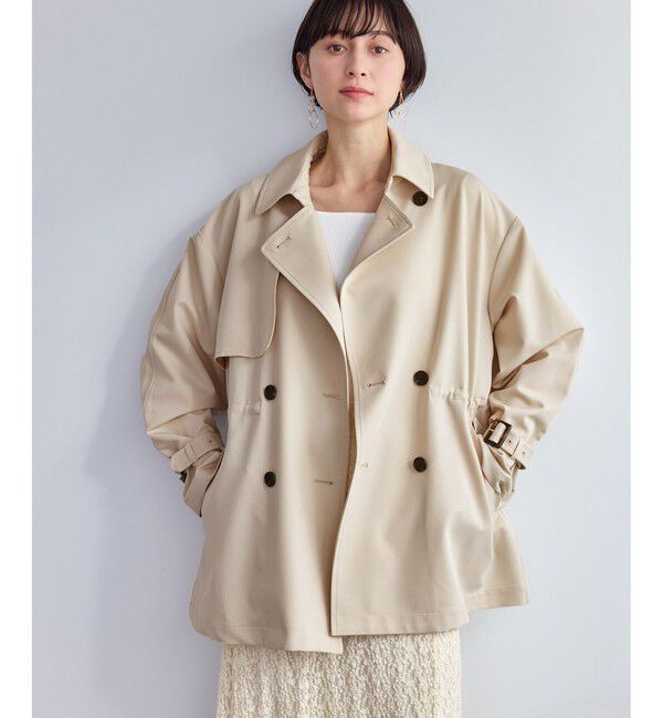 Rope&rsquo;Picnic「ミドル丈トレンチコート/撥水・花粉ガード」|トレンチコート|