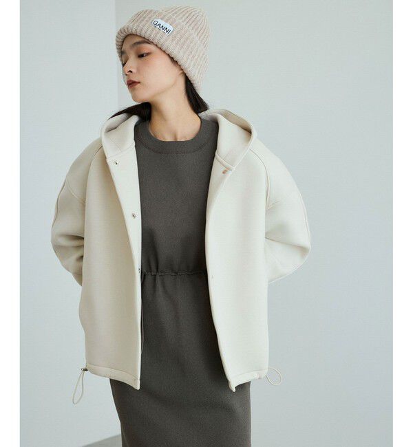 ADAM ET ROPE'「【サステナブル】フーディーブルゾン」|ブルゾン・スタジャン|生成メイン