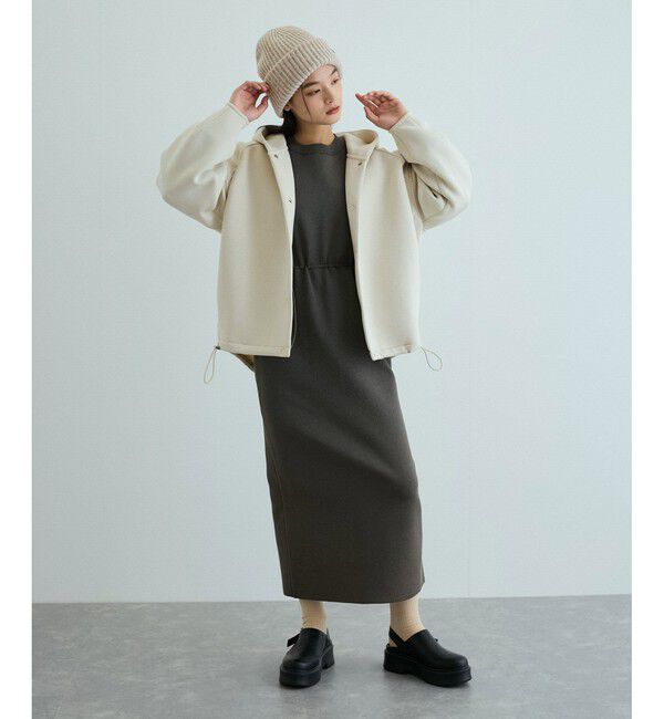 ADAM ET ROPE'「【サステナブル】フーディーブルゾン」|ブルゾン・スタジャン|