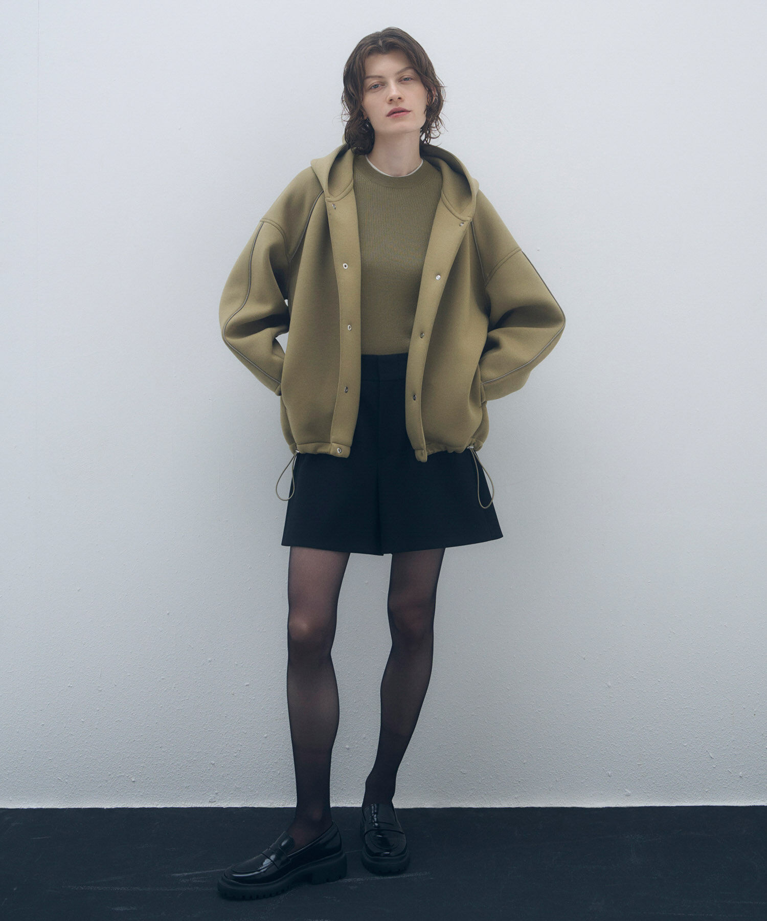 ADAM ET ROPE'「【サステナブル】フーディーブルゾン」|ブルゾン・スタジャン|