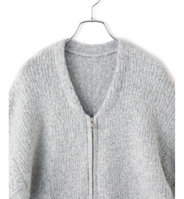 ADAM ET ROPE'「【WEB限定】ミックスパターンジップミドルカーディガン」|カーディガン|