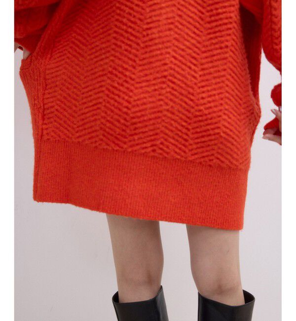 ADAM ET ROPE'「【WEB限定】ミックスパターンジップミドルカーディガン」|カーディガン|