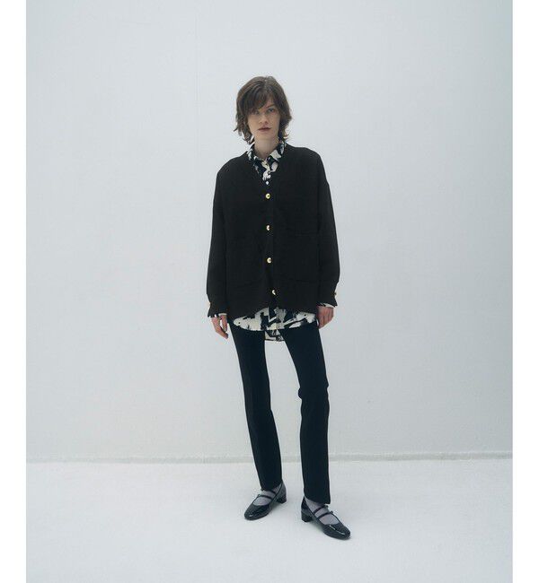 ADAM ET ROPE'「【サステナブル】ロゴボタンミドルカーディガン」|カーディガン|