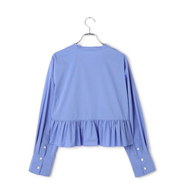 ADAM ET ROPE'「【サステナブル】ロングスリーブフリルブラウス」|シャツ・ブラウス|