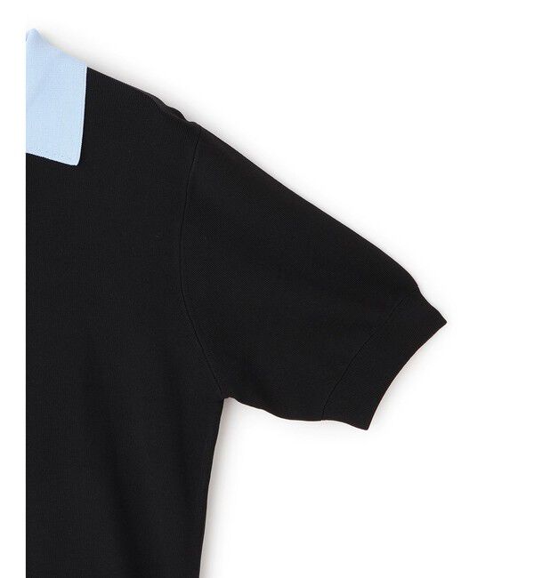 ADAM ET ROPE'「【WEB限定】ハーフスリーブバイカラーポロニット」|ポロシャツ|