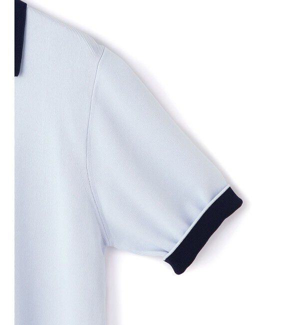 ADAM ET ROPE'「【WEB限定】ハーフスリーブバイカラーポロニット」|ポロシャツ|