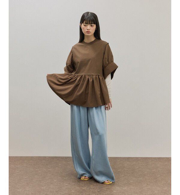 ADAM ET ROPE'「ライトデニムイージーパンツ」|デニム|