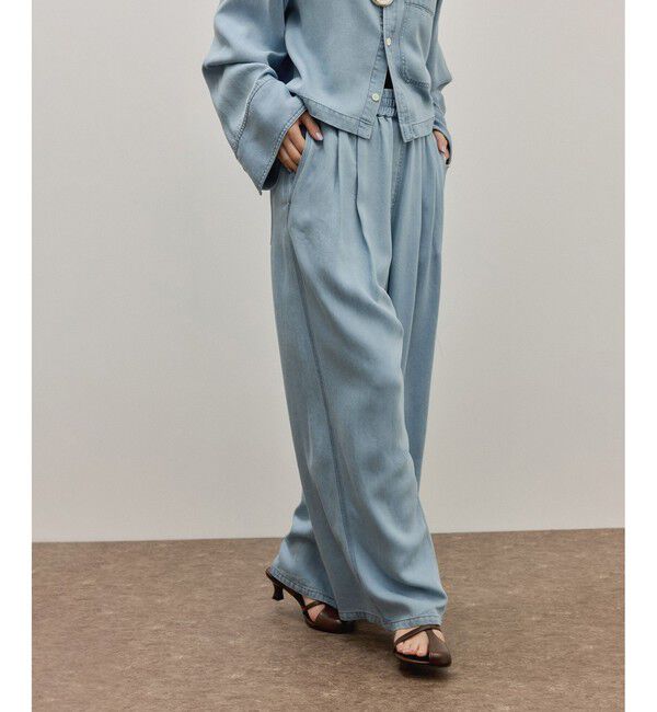 ADAM ET ROPE'「ライトデニムイージーパンツ」|デニム|