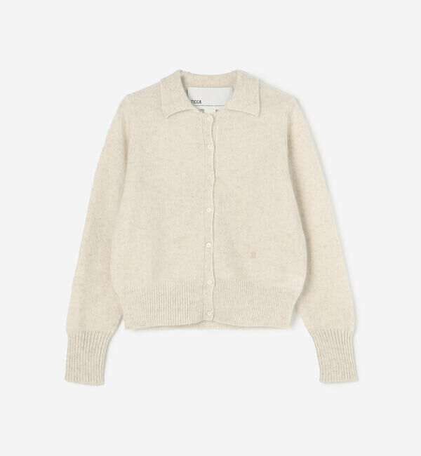  「TICCA | ウール ポロカーディガン WOMEN」|ニット・セーター|ECRU