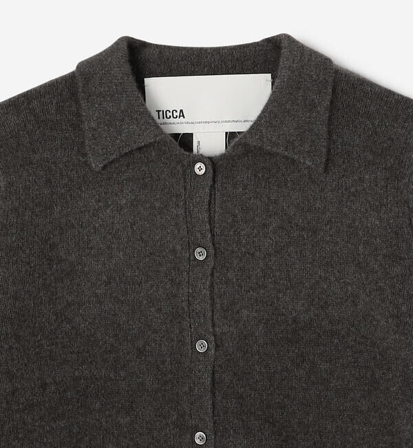  「TICCA | ウール ポロカーディガン WOMEN」|ニット・セーター|