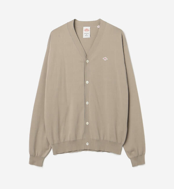 DANTON「DANTON | ジャージーニット Vネックカーディガン MEN」|ニット・セーター|GREY