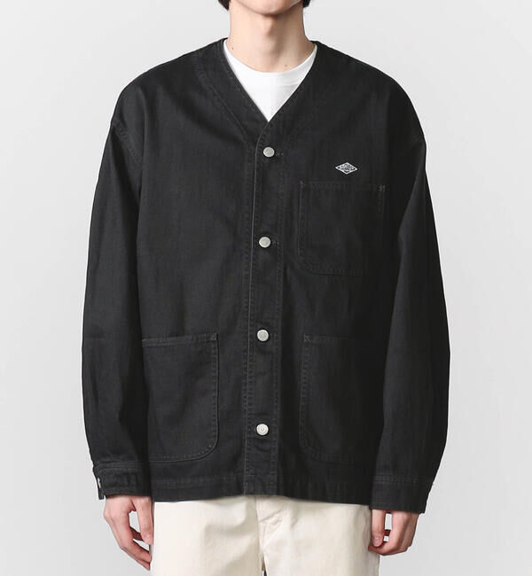 DANTON「DANTON | ドリル カラーレスジャケット MEN」|デニムジャケット|